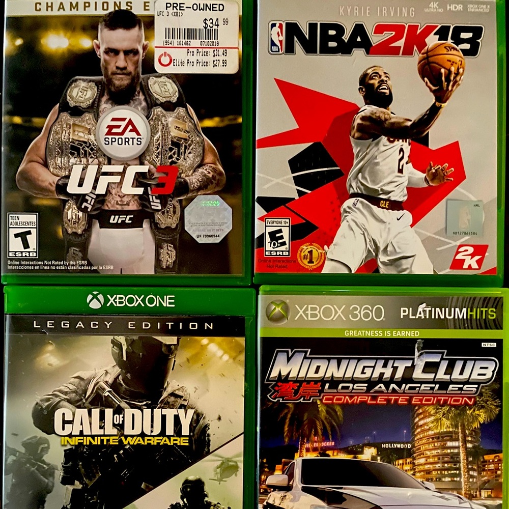 4 Xbox one games